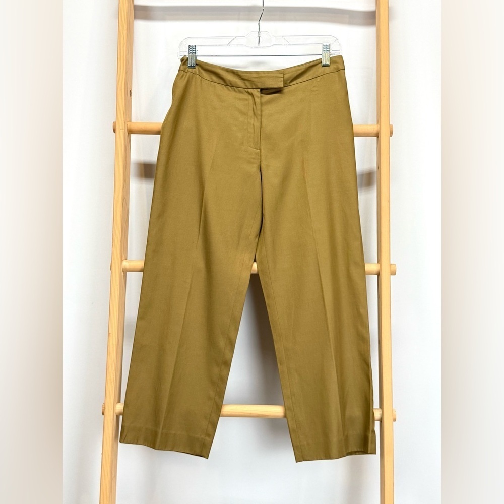 PECK & PECK Bronze‎ brown Silk & Cotton Capri pants size 2. - Picture 6 of 11